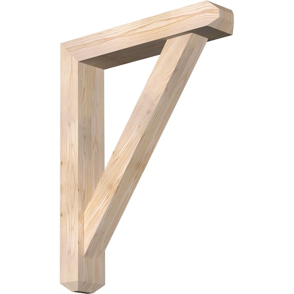 Ekena Millwork Traditional Craftsman Smooth Bracket w/ Offset Brace, Douglas Fir, 5 1/2"W x 28"D x 36"H BKT0604X28X36TRA04SDF - main